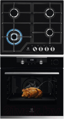 Комплект встраиваемой техники Electrolux OKC6P51X + GPE363MB