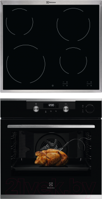 

Комплект встраиваемой техники Electrolux, OKC6H41X + CPE6420KX