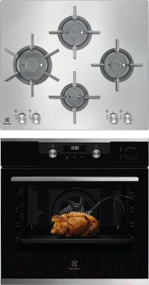 

Комплект встраиваемой техники Electrolux, OKC6H41X + EGU96647LX
