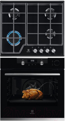 

Комплект встраиваемой техники Electrolux, OKC6P51X + GRE263MB