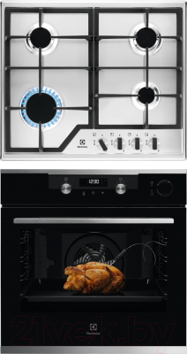 

Комплект встраиваемой техники Electrolux, OKC6H41X + GPE263MX