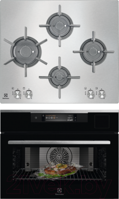 

Комплект встраиваемой техники Electrolux, VKA9S21WX + EGU96647LX