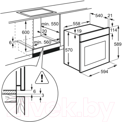 Комплект встраиваемой техники Electrolux OKF5C50X + IPE6492KF