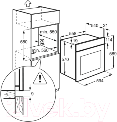 Комплект встраиваемой техники Electrolux OKF5C50X + EHF96241FK