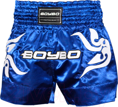 Шорты для бокса BoyBo Для тайского (S, синий)
