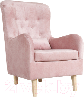 Кресло мягкое KRONES Калипсо (велюр розовый)