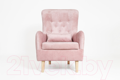 Кресло мягкое KRONES Калипсо (велюр розовый)
