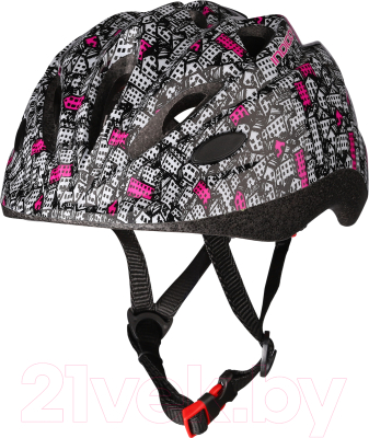 Защитный шлем Indigo City IN072 (р-р 48-56, серый/розовый)