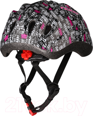 Защитный шлем Indigo City IN072 (р-р 48-56, серый/розовый)