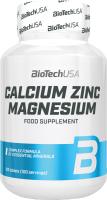 Витаминно-минеральный комплекс BioTechUSA Calcium Zinc Magnesium Кальций-магний-цинк / CIB00 (100 таблеток) - 