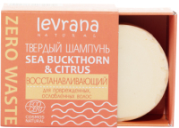 Твердый шампунь для волос Levrana Sea buckthorn & citrus Восстанавливающий (50г) - 