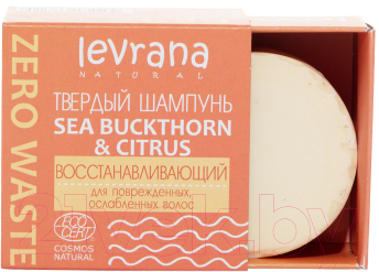 Твердый шампунь для волос Levrana Sea buckthorn & citrus Восстанавливающий (50г)