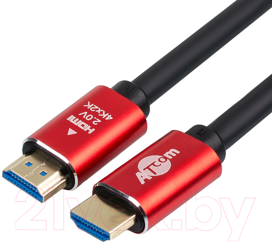 Кабель ATcom AT5946 HDMI VER 2.0 (20м, Red/Gold)