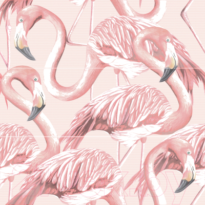 Панно Cersanit Gradient Фламинго GR2T071DT (594x598, розовый)