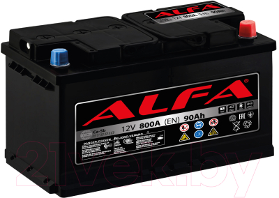 Автомобильный аккумулятор ALFA battery Hybrid R / AL 90.0 (90 А/ч)