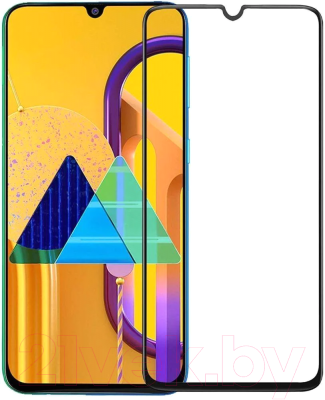 Защитное стекло для телефона Case Full Glue для Galaxy M21 (черный глянец)