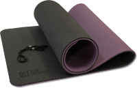 Коврик для йоги и фитнеса Original FitTools FT-YGM10-TPE-BPP (черный/фиолетовый) - 