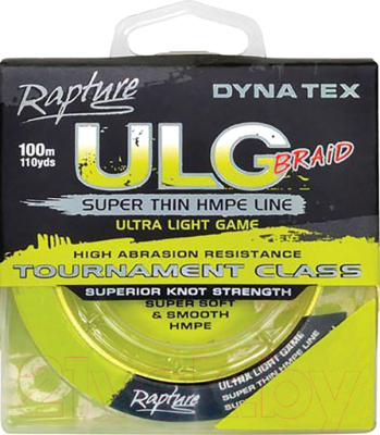 Леска плетеная Rapture Dyna-Tex ULG Lime 100 0.04мм / 054-60-004