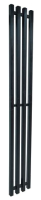 Полотенцесушитель водяной Ростела Слим 180х1500/4 (черный, нижнее подключение 1/2