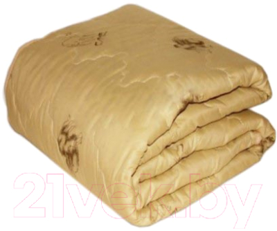 Одеяло Бивик Верблюжья шерсть прочесанная, ПЭ 140x205 (микрофибра с кантом)