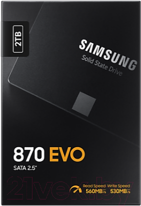 SSD диск Samsung 870 Evo Plus 2 TB (MZ-77E2T0BW)