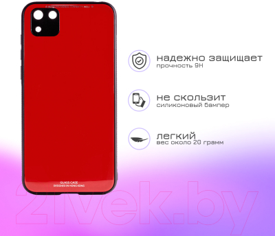 Чехол-накладка Case Glassy для Huawei P40 (черный)