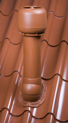 Выход вентиляционный на крышу Vilpe 125/ИЗ/700 RR32 / 734434 (коричневый)