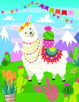 

Набор алмазной вышивки РЫЖИЙ КОТ, Лама с кактусом / AS17034