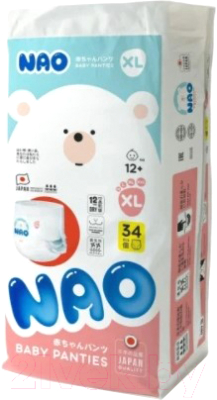 

Подгузники-трусики детские NAO, XL / 12+ кг