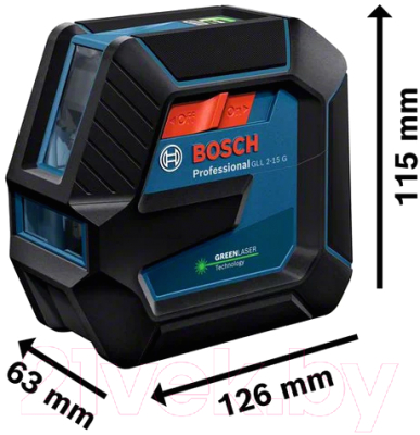 Лазерный нивелир Bosch GLL 2-15 G (0.601.063.W02)