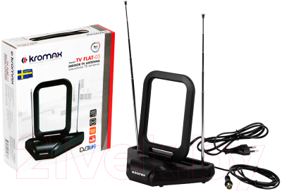Цифровая антенна для ТВ Kromax TV FLAT-03 (черный)