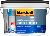 Краска MARSHALL Export-7 Латексная Особопрочная (2.5л, глубокоматовый белый) - 