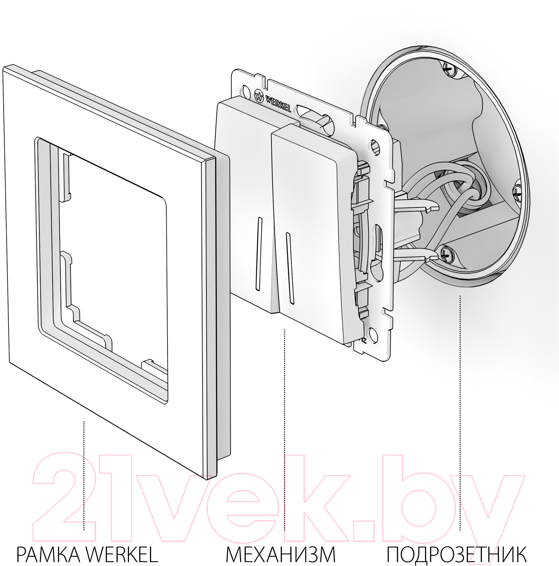 Выключатель Werkel W1120104 / a050747 (графит рифленый) — фото 3