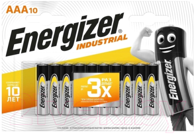 Комплект батареек Energizer Industrial LR03 (10шт)