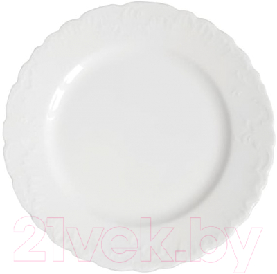Тарелка столовая обеденная Cmielow i Chodziez Rococo / 0002-0031190 (белый)