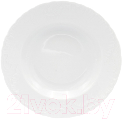 Тарелка столовая глубокая Cmielow i Chodziez Rococo / 0002-0031490 (белый)