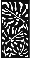 Декор настенный Arthata Листья 50x95-B / 034-1 (черный) - 