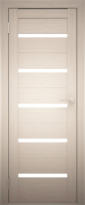 Дверь межкомнатная Юни Амати 01М 40x200 (белое стекло/беленый дуб)