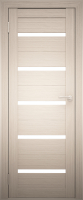 Дверь межкомнатная Юни Амати 01М 60x200 (белое стекло/беленый дуб) - 