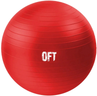 Фитбол гладкий Original FitTools FT-GBR-65RD (красный) - 
