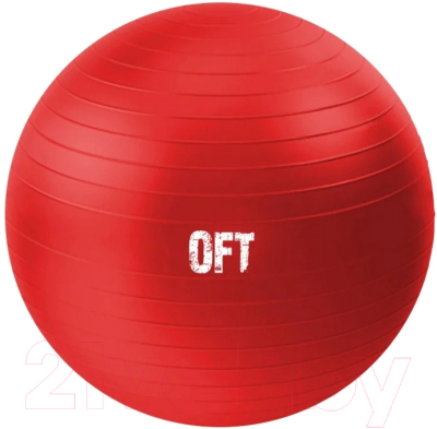 Фитбол гладкий Original FitTools FT-GBR-65RD (красный)