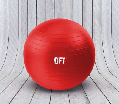 Фитбол гладкий Original FitTools FT-GBR-65RD (красный)