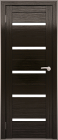 Дверь межкомнатная Юни Амати 01М 40x200 (белое стекло/дуб венге) - 