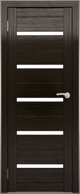 Дверь межкомнатная Юни Амати 01М 40x200 (белое стекло/дуб венге)