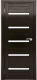 Дверь межкомнатная Юни Амати 01М 60x200 (белое стекло/дуб венге) - 