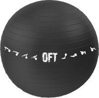 Фитбол гладкий Original FitTools FT-GBPRO-75BK (черный) - 