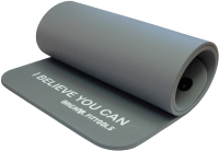 Коврик для йоги и фитнеса Original FitTools FT-YGR-125NBR-GYP (серый) - 