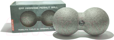 Массажный мяч Original FitTools FT-EPP-168PB (сдвоенный, серый)