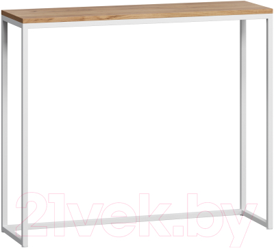 Консольный столик Loftyhome Мальборк / mb040203 (дуб с белым основанием)