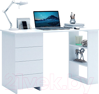 Письменный стол MFMaster Уно-5 / МСТ-УСК-05-БТ-16 (белый)